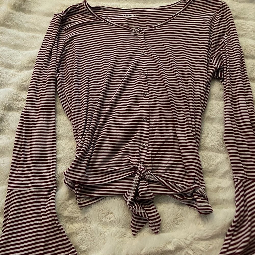 Striped button down shirt